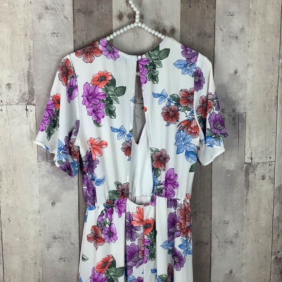 Crystal Sky flower open back maxi dress size 7 - Picture 6 of 11